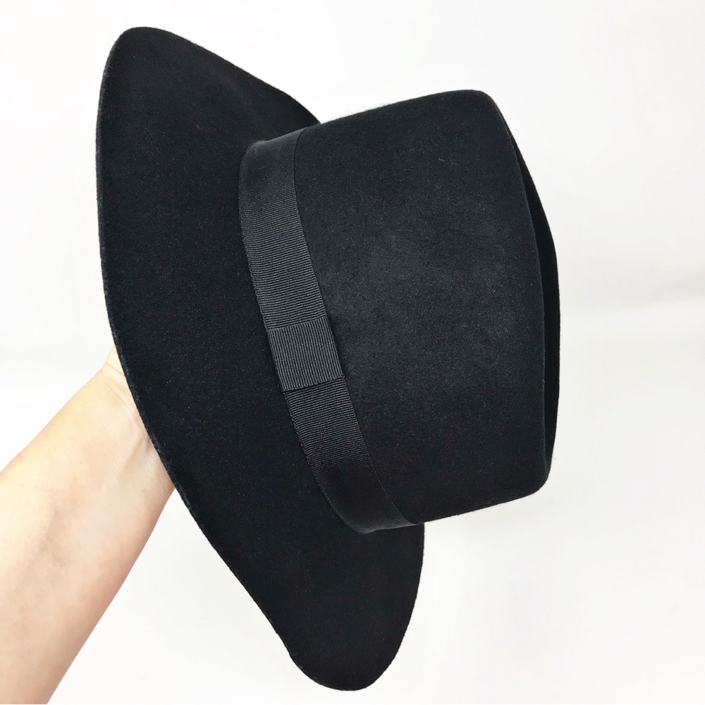Biltmore x Madewell Black Wool Hat Bohemian